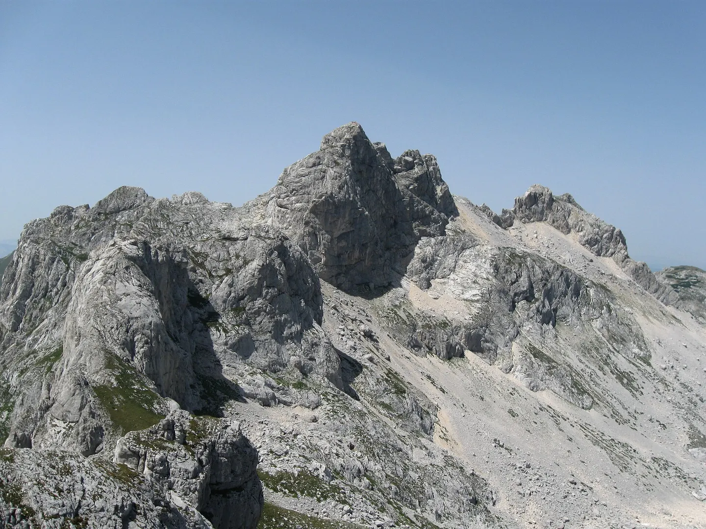 Felsiger Gipfel Bobotov Kuk im Durmitor